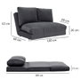 Atelier Del Sofa Taida - Sofá-cama de 2 plazas, Gris